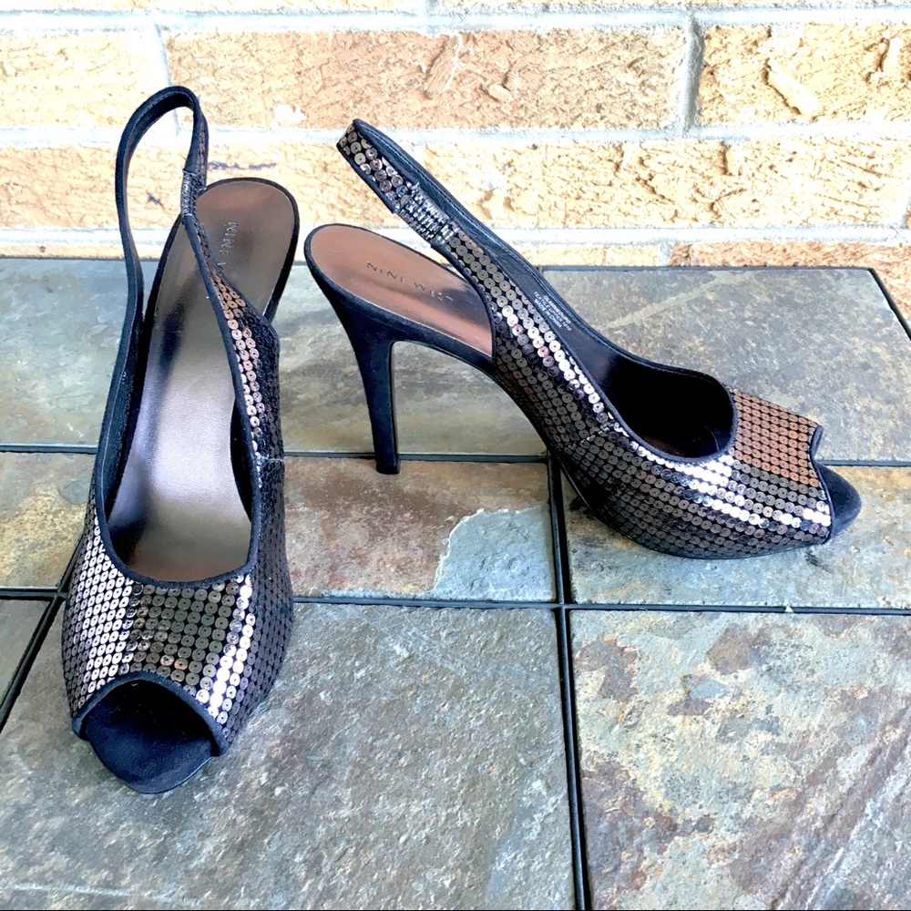 Nine West faux-sequined stiletto heels